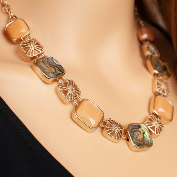 NRQ Multi Stone Gold Necklace - Picture 2 of 5